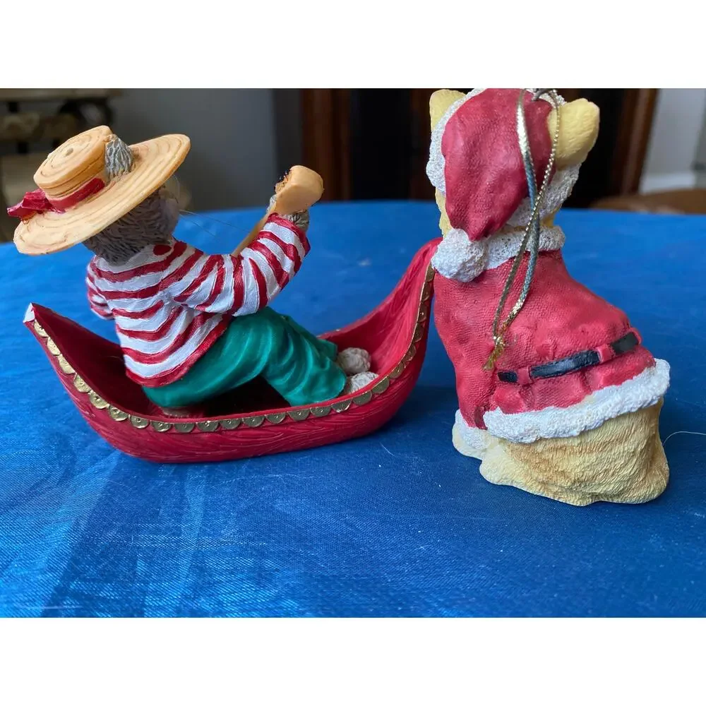 vintage 1993 cat holiday ornaments likely  Franklin Mint's Santa Claws Symphony